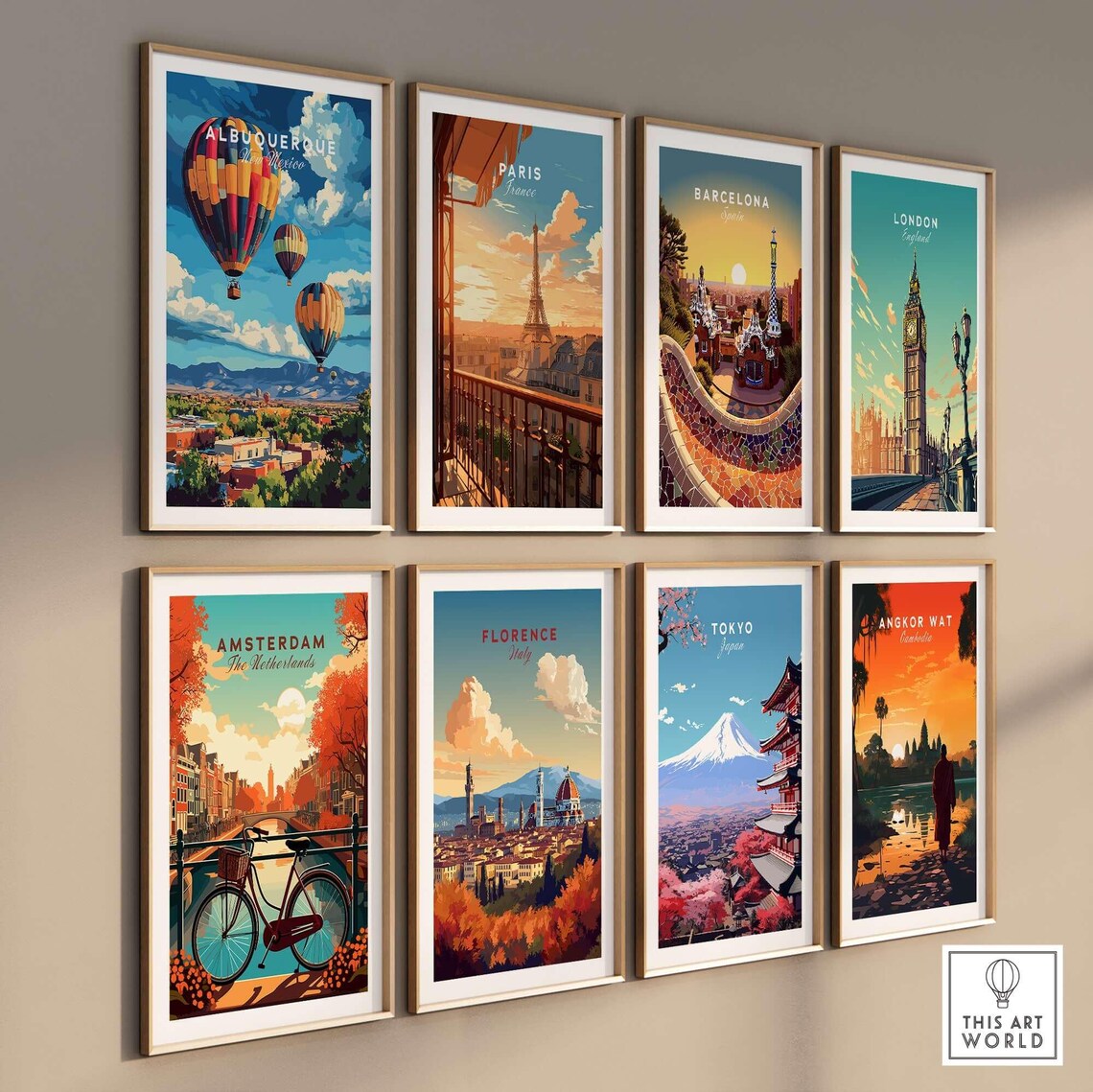 Albuquerque New Mexico Hot Air Balloons Fiesta Travel Poster - Image 3
