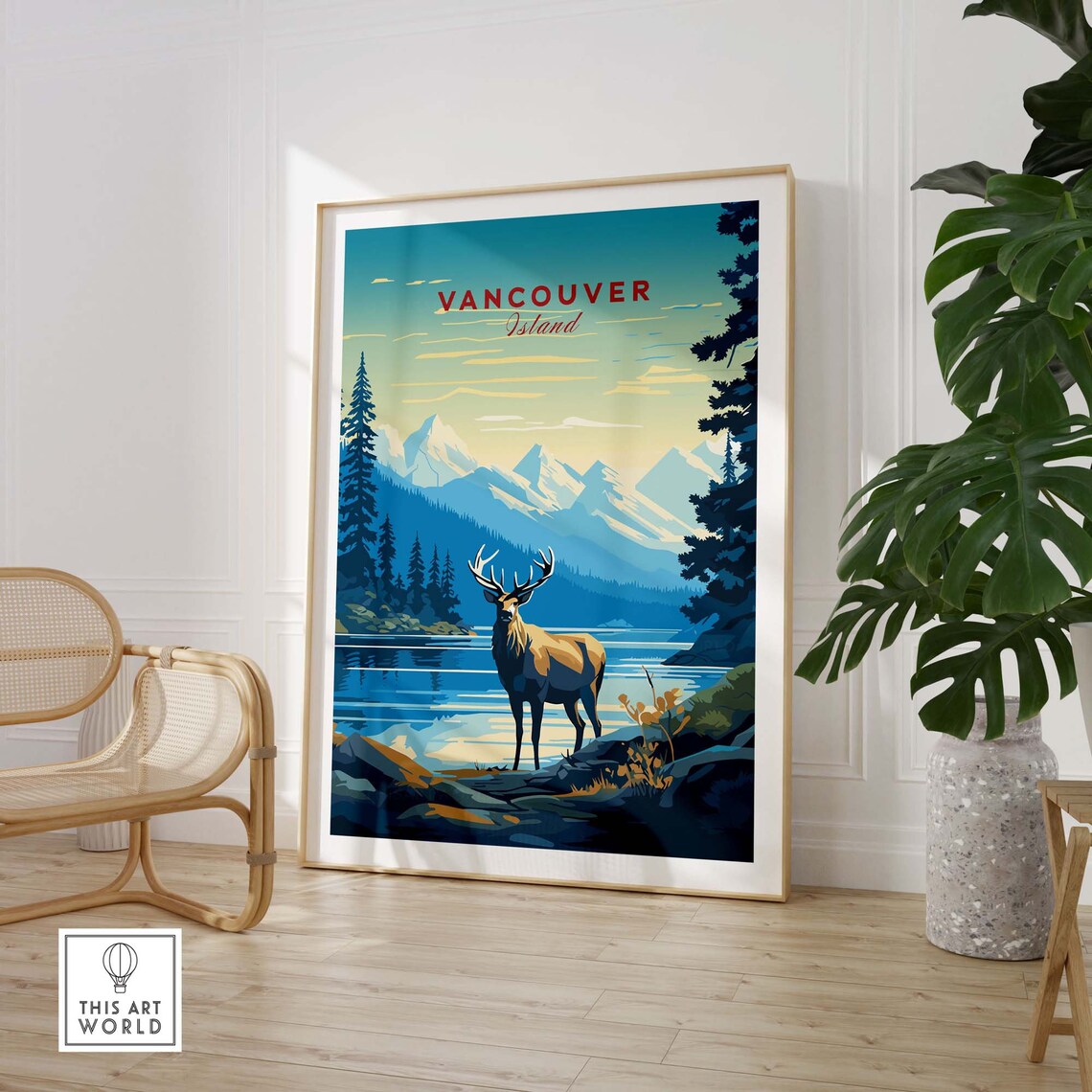 Vancouver Island Vintage Canada Travel Poster - Image 3