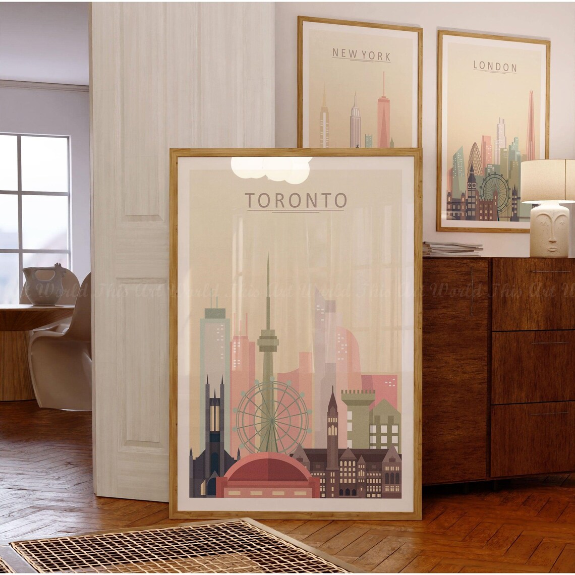 Toronto Skyline Travel Poster, City Wall Art Print - Image 2