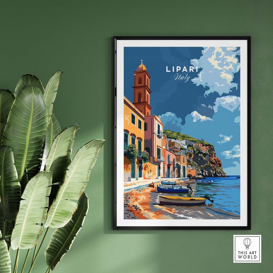 Lipari Italy Travel Poster, Wall Art Print - Image 2