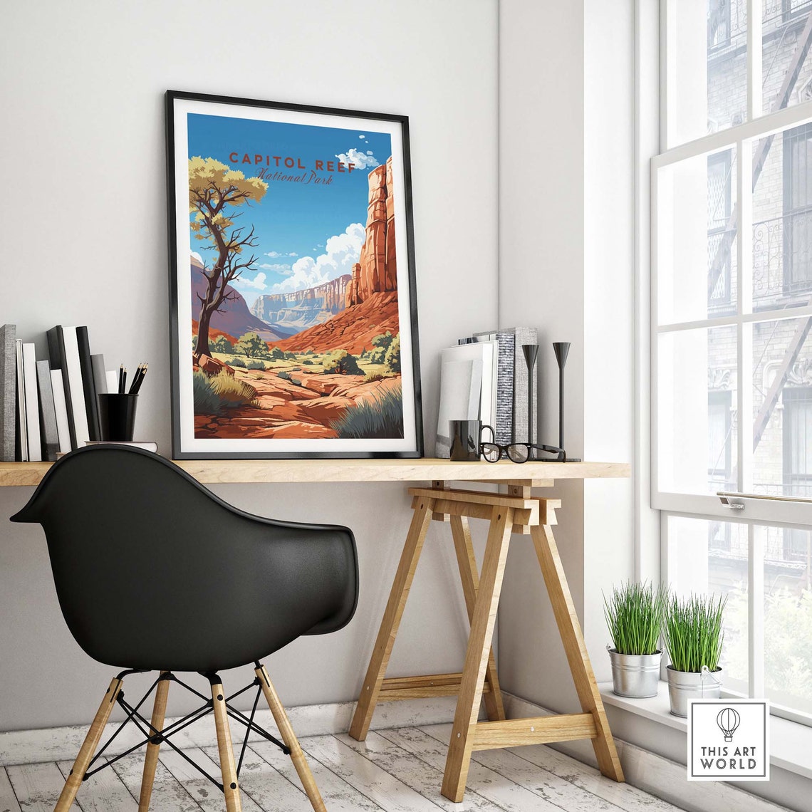 Capitol Reef National Park Utah Red Rock Canyon Desert Poster - Image 4