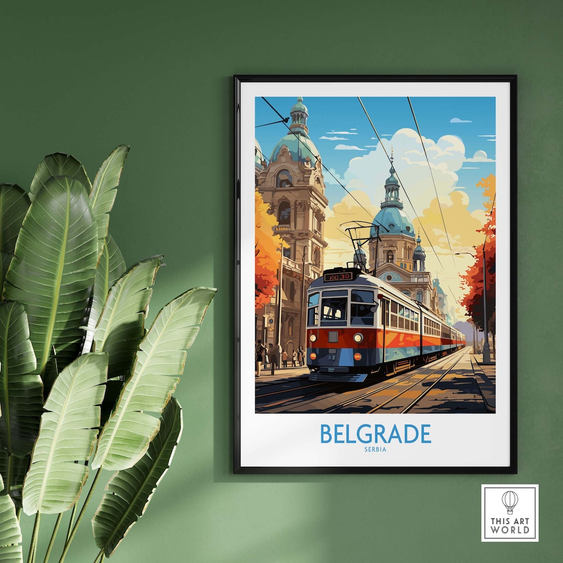 Belgrade Travel Poster, European City Art Print - Image 2