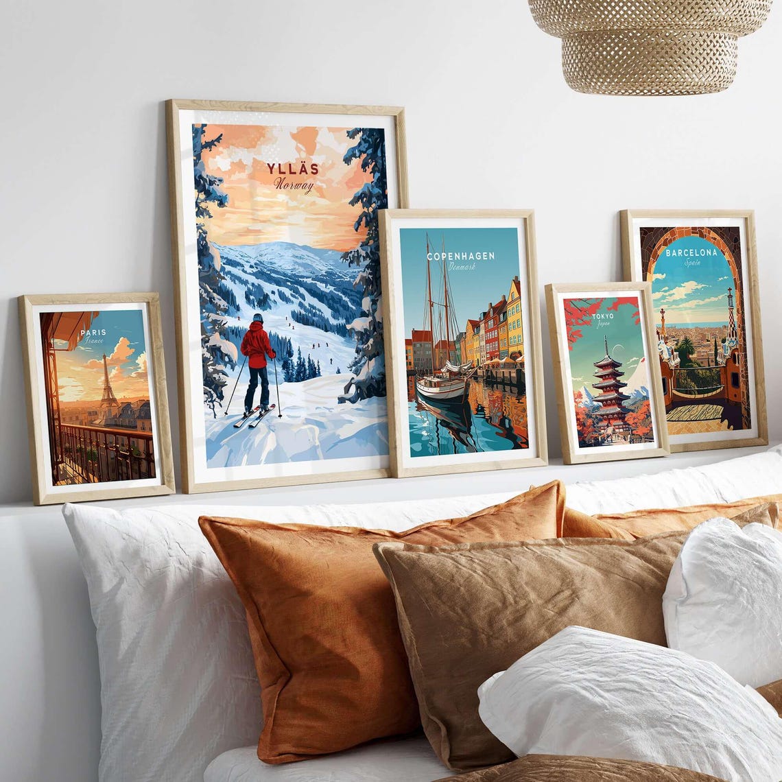 Ski Lodge Art Print, Norway Ski Room Decor - Image 3