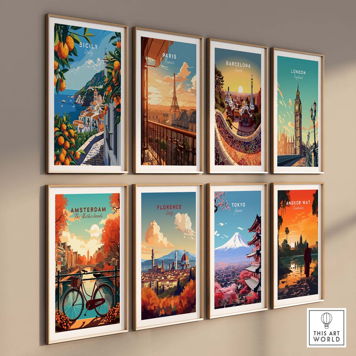 Sicily Travel Poster, Italy Travel Art Print - Image 3