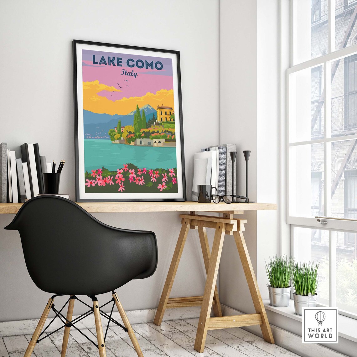 Lake Como Italy Travel Poster, Italian Wall Art - Image 4
