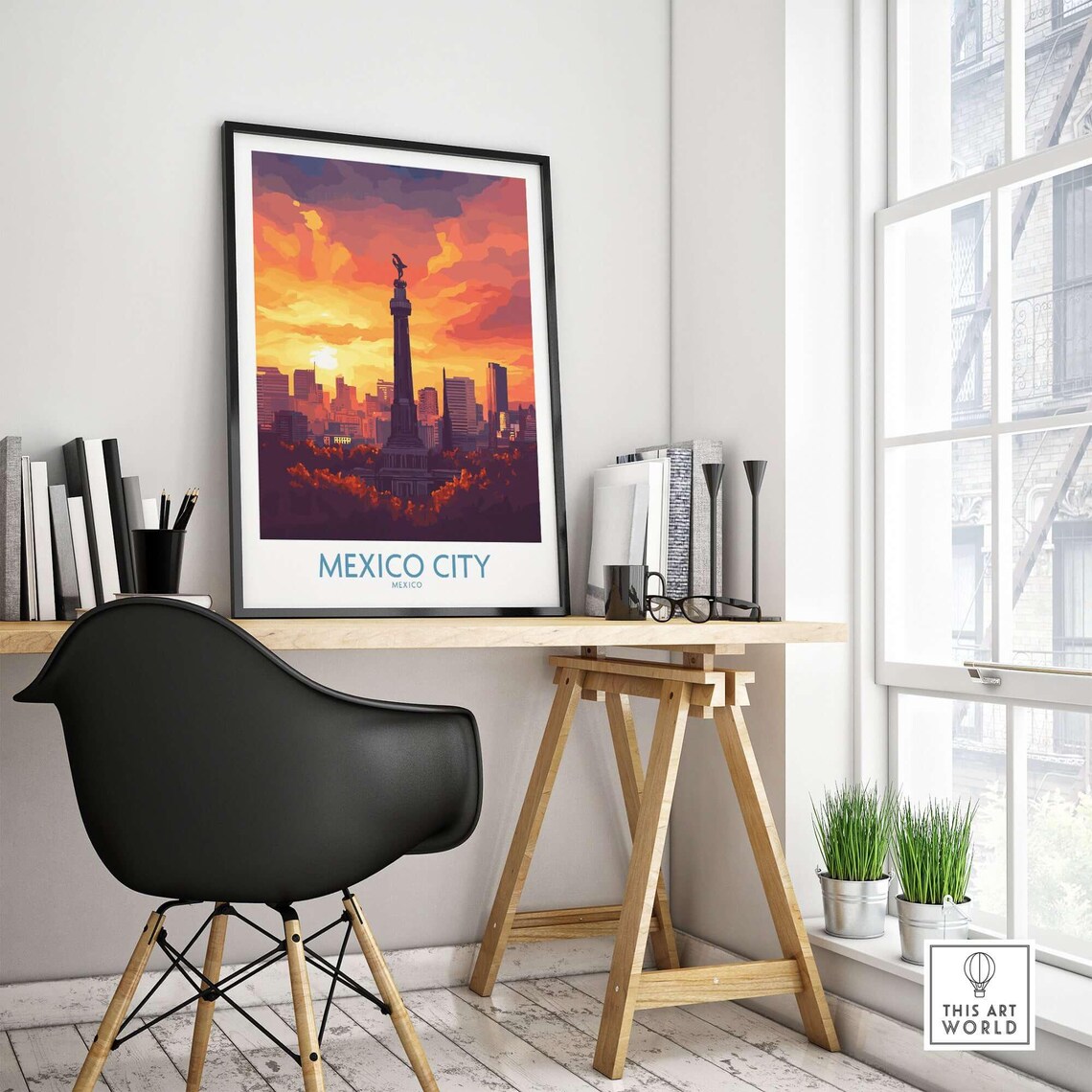 Mexico City Travel Poster, Office Wall Art - Image 4