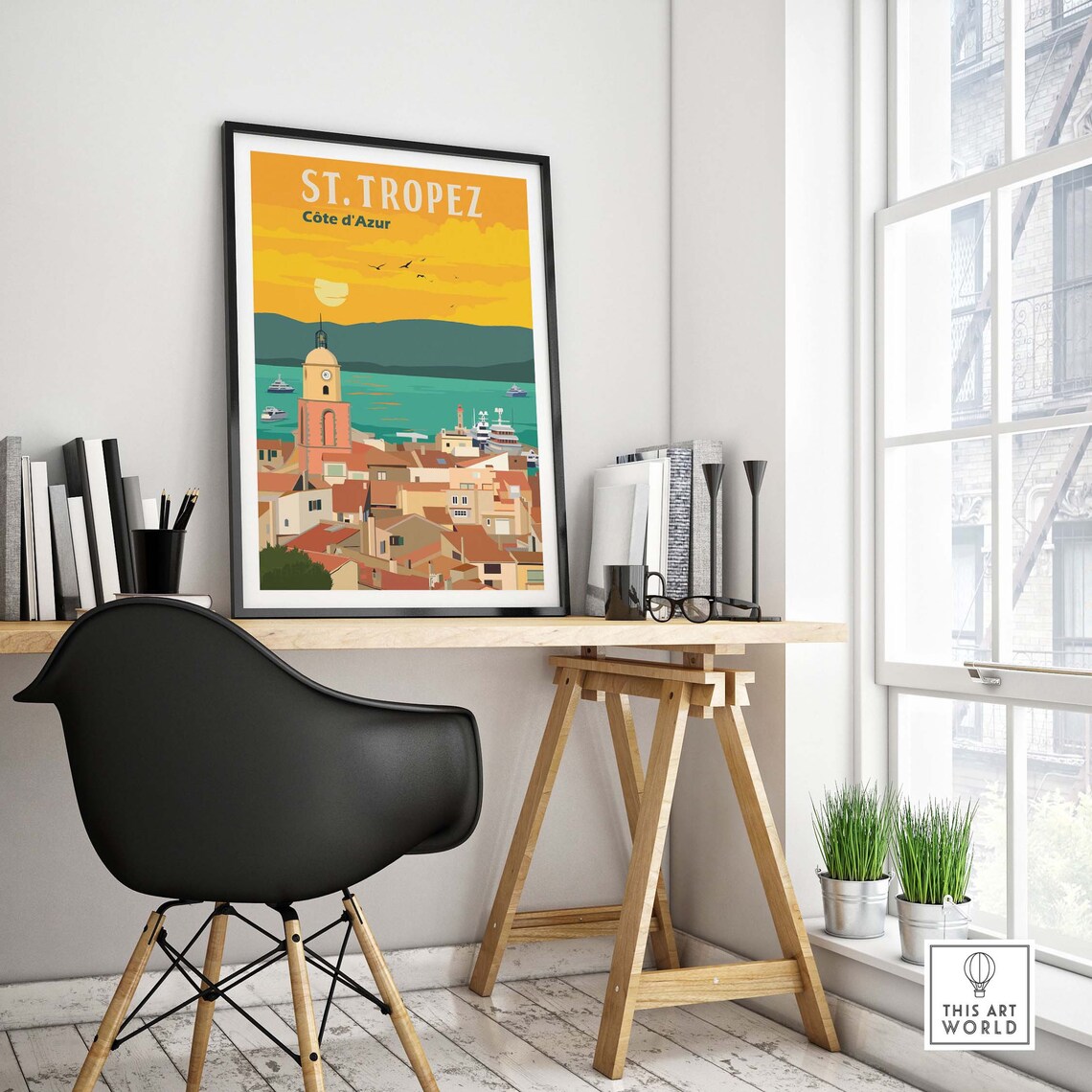 St Tropez Travel Poster, French Riviera Art Print - Image 4