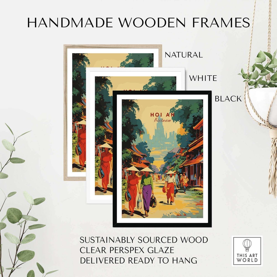 Hoi An Vietnam Old Town Street Market Lantern Day Travel Poster - Image 4