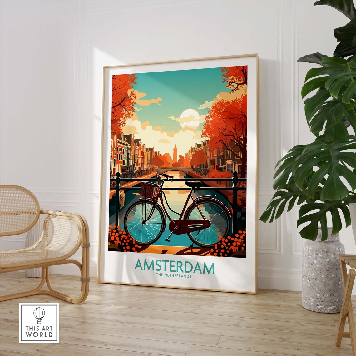 Amsterdam Travel Poster, Europe Wall Art Print - Image 3