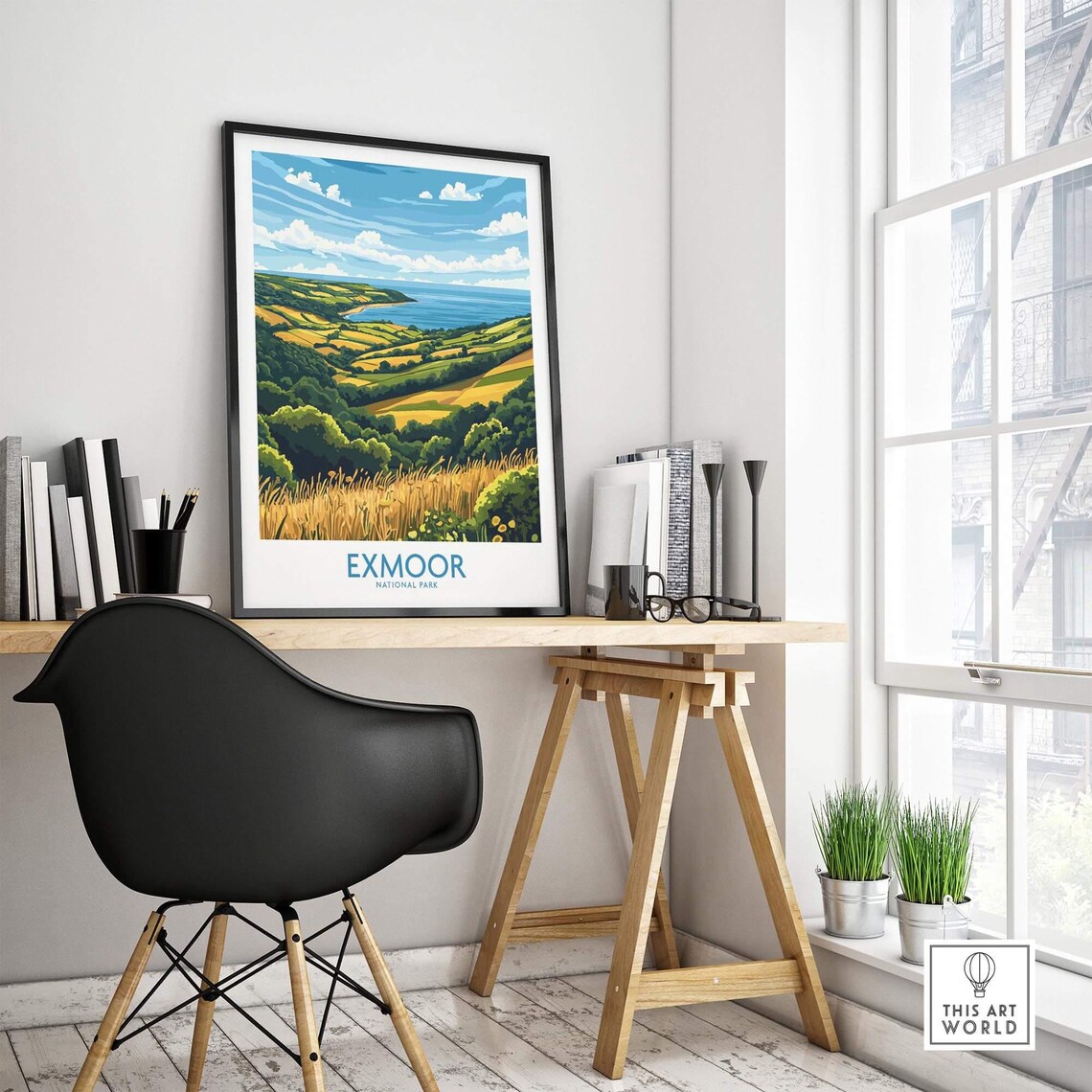 Exmoor Travel Poster, National Park Illustration - Image 4