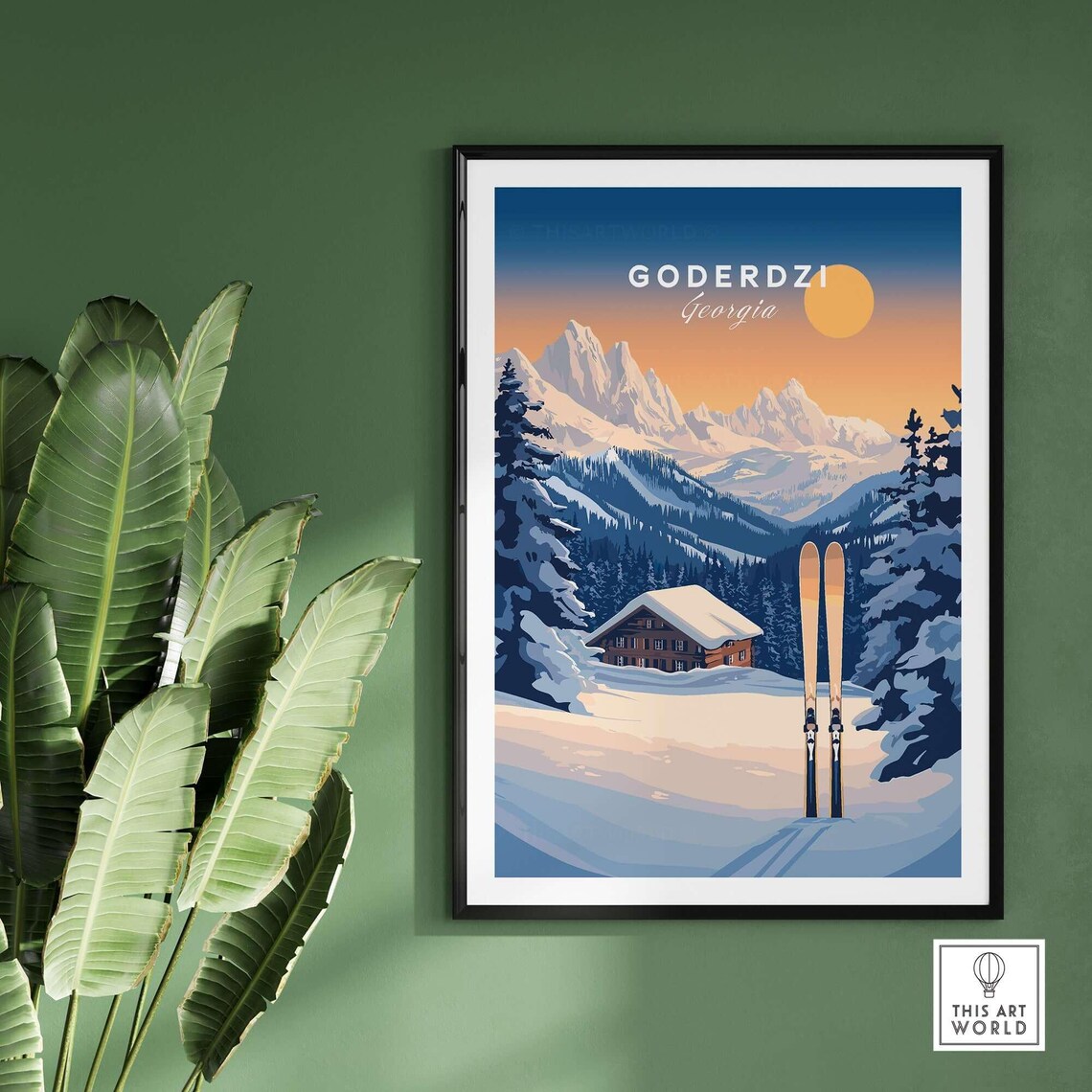 Goderdzi Travel Poster, Ski Resort Winter Sports - Image 2