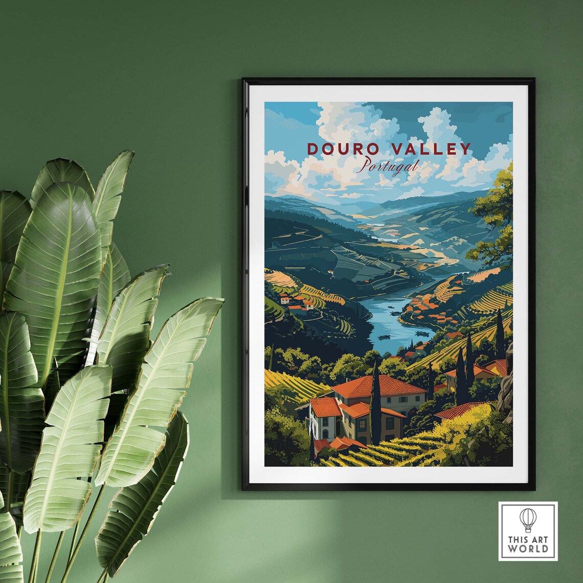 Douro Valley Travel Poster, Home Decor Illustration - Image 2