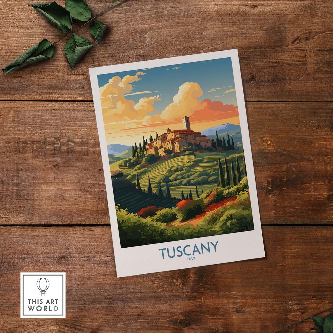 Tuscany Italy Birthday Present Travel Poster