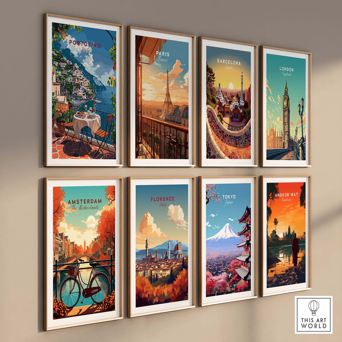 Portofino Travel Poster, Italy Wall Art Print - Image 3