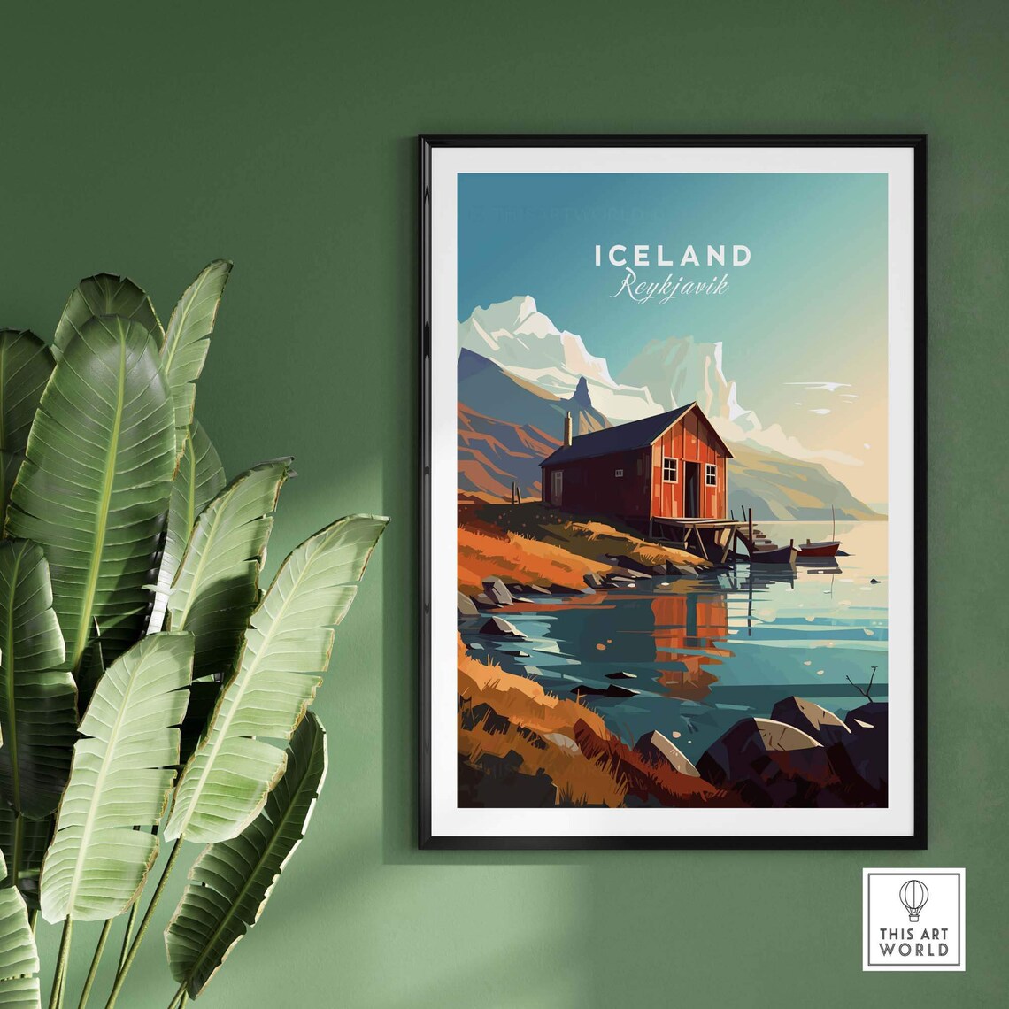 Iceland Reykjavik Travel Poster, Birthday Gift - Image 2
