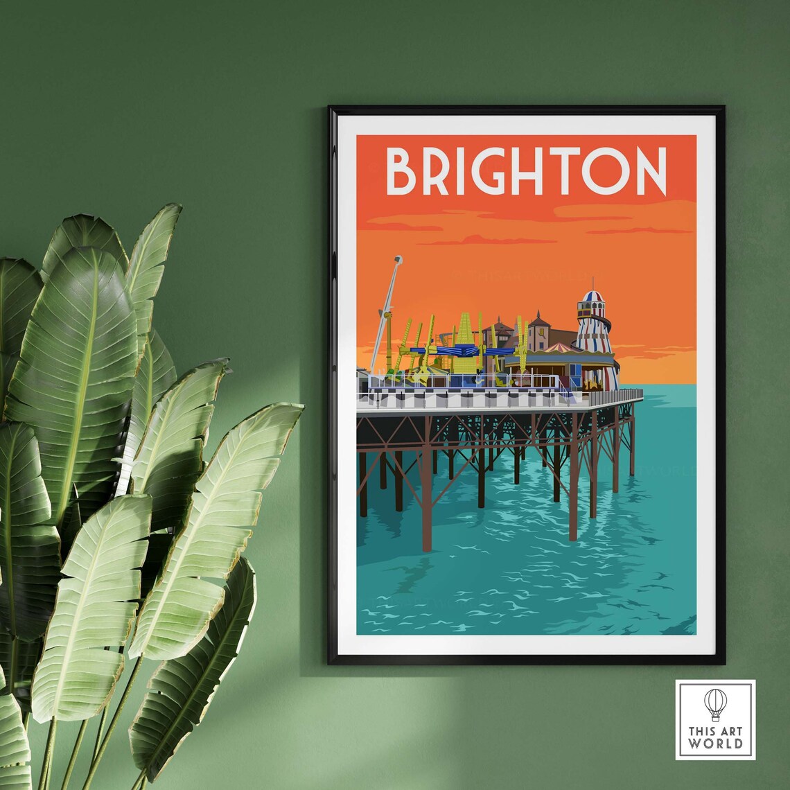 Brighton Vintage Retro Travel Poster, Brighton Pier - Image 3