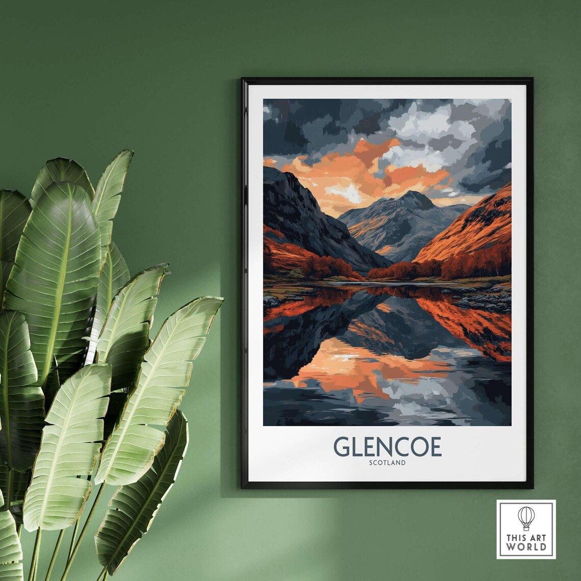 Glencoe Wall Art Poster, Scotland Housewarming Gift - Image 2