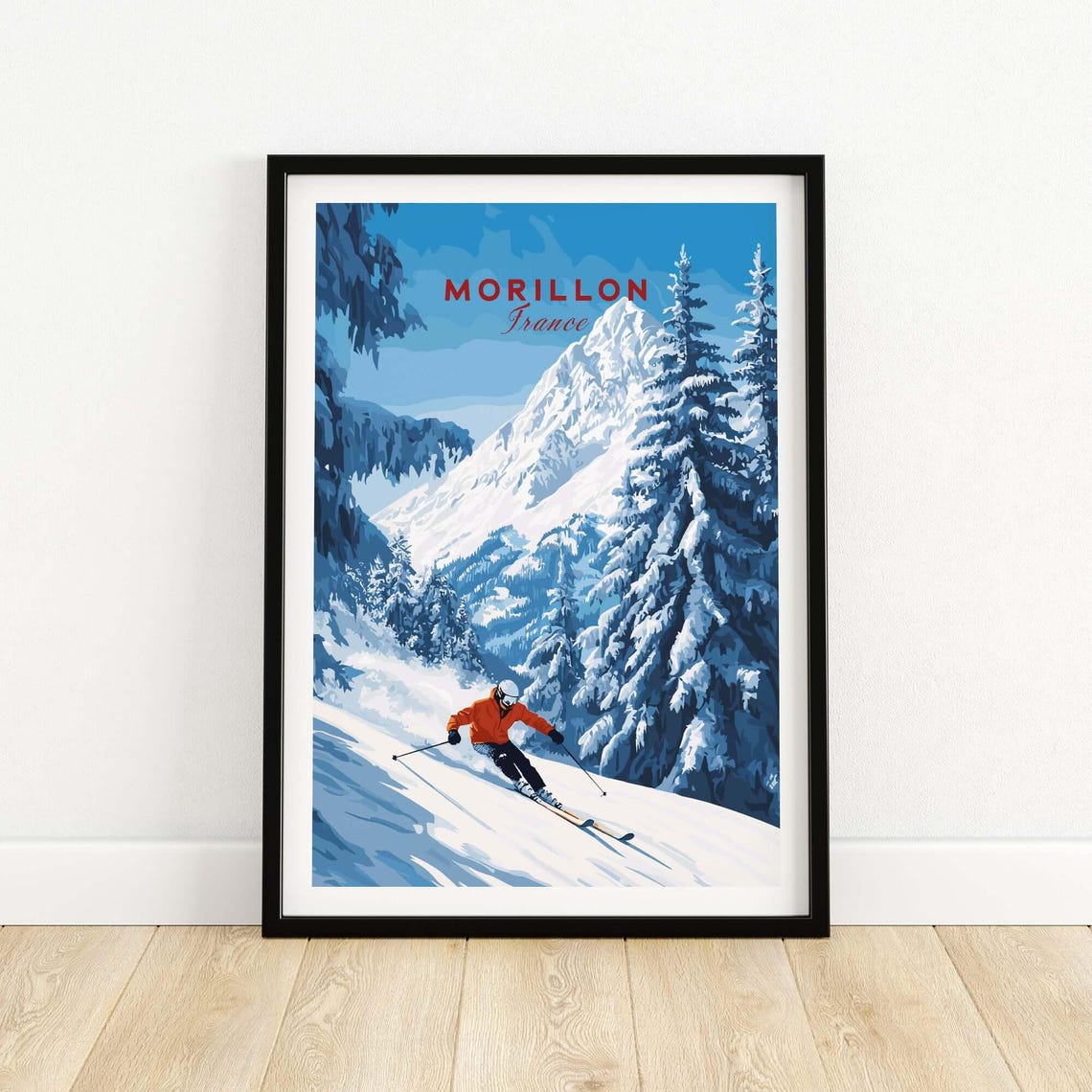 Winter Sports Art Print, Ski Lodge Decor