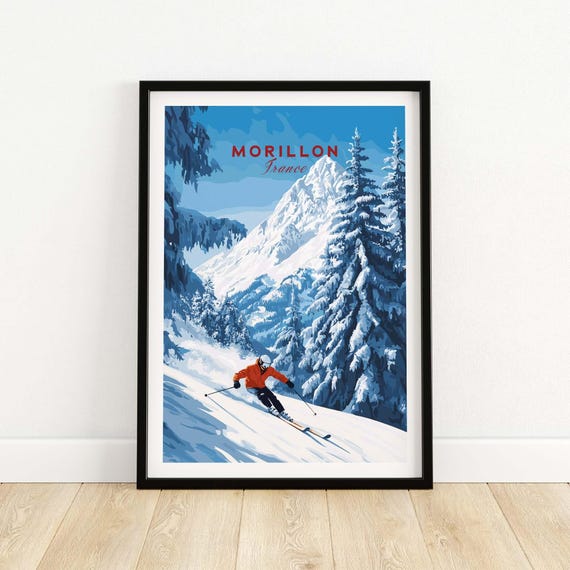 Winter Sports Art Print, Ski Lodge Decor