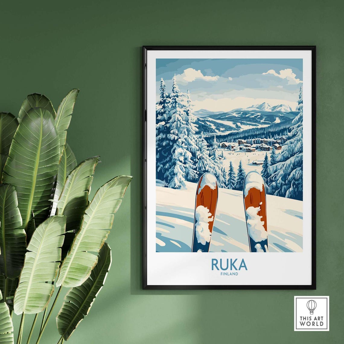 Winter Sports Art Print, Gift For Skier - Image 2