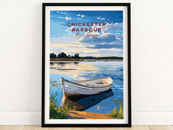 Chichester Harbour West Sussex England Travel Print Chichester Poster Wall Art Chichester Home Dcor Chichester Gift Art Lovers Print Art