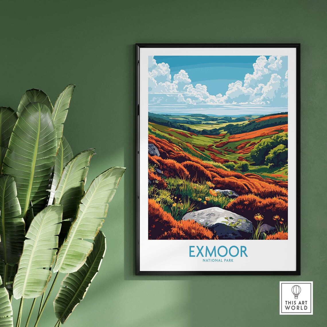 Exmoor Travel Poster, National Park Illustration - Image 2