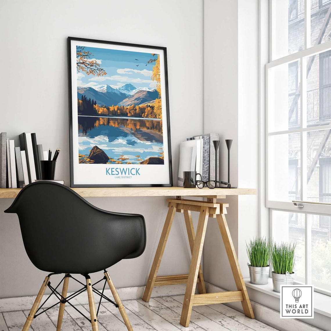 Keswick Travel Poster, Lake District Artwork - Image 4