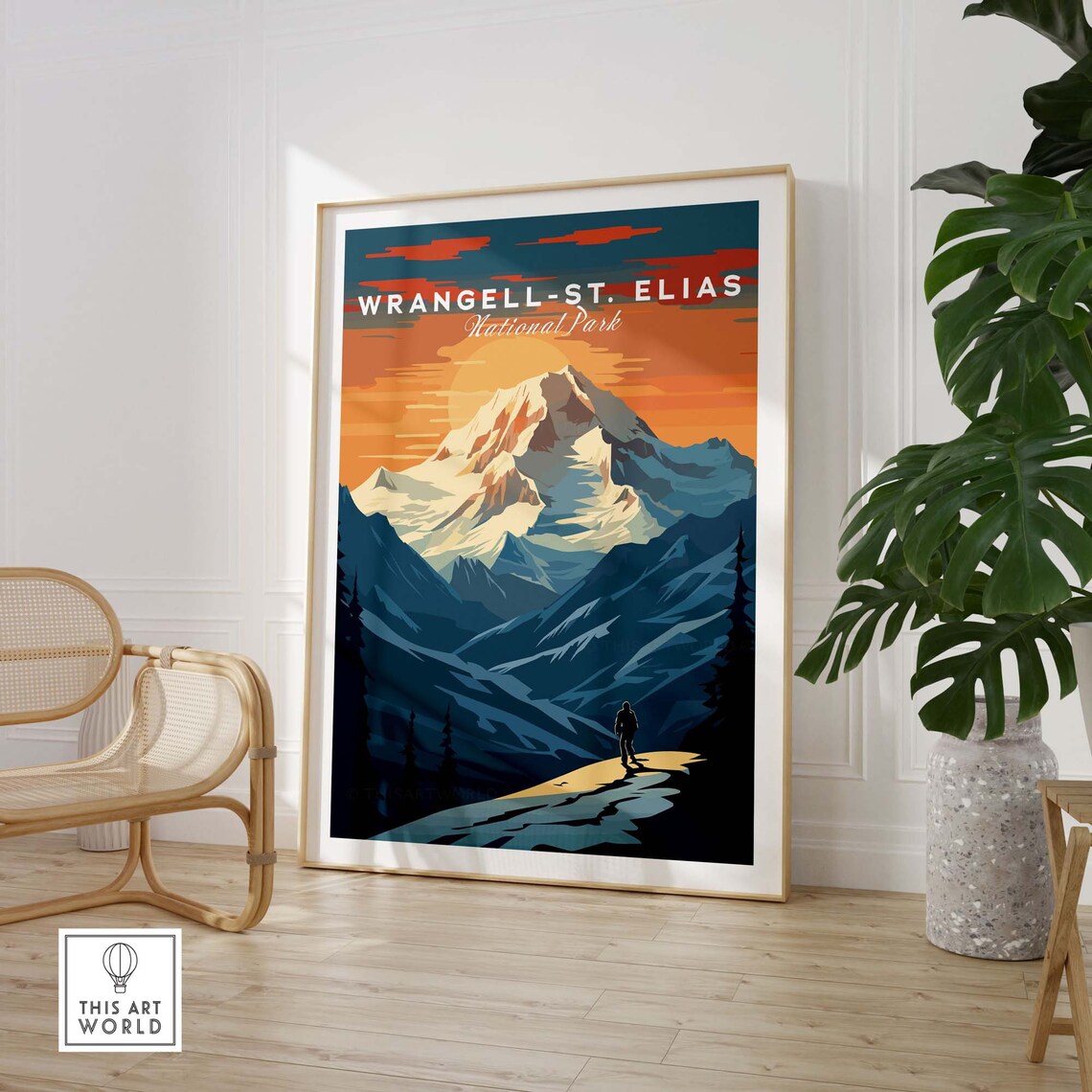 Wrangell St Elias National Park Travel Poster Print - Image 3