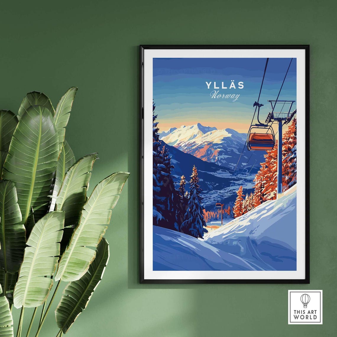 Ylls Ski Resort, Norway Winter Sports Art Print - Image 2