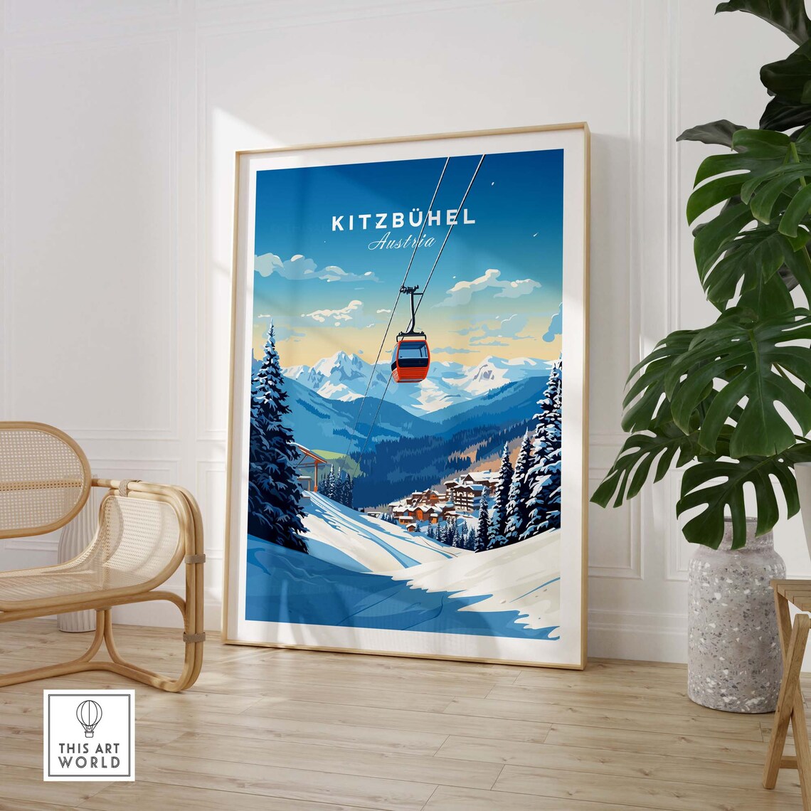 Kitzbuhel Travel Poster, Alpine View Art Print - Image 3
