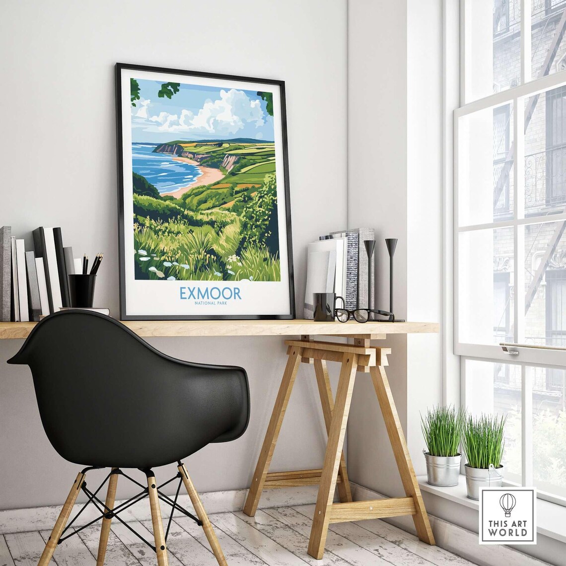 Exmoor National Park Travel Poster, Devon England - Image 4