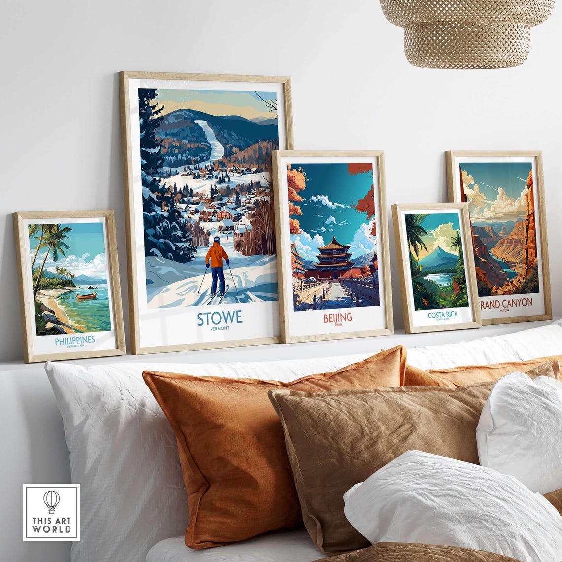 Stowe Ski Resort Travel Poster, Vermont Gift - Image 3