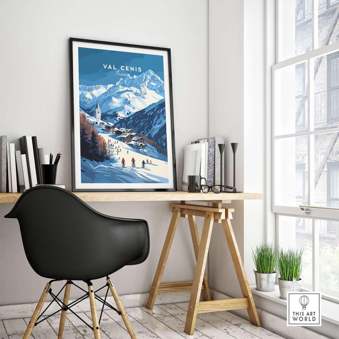 Val Cenis Travel Poster, Winter Sports Adventure - Image 4