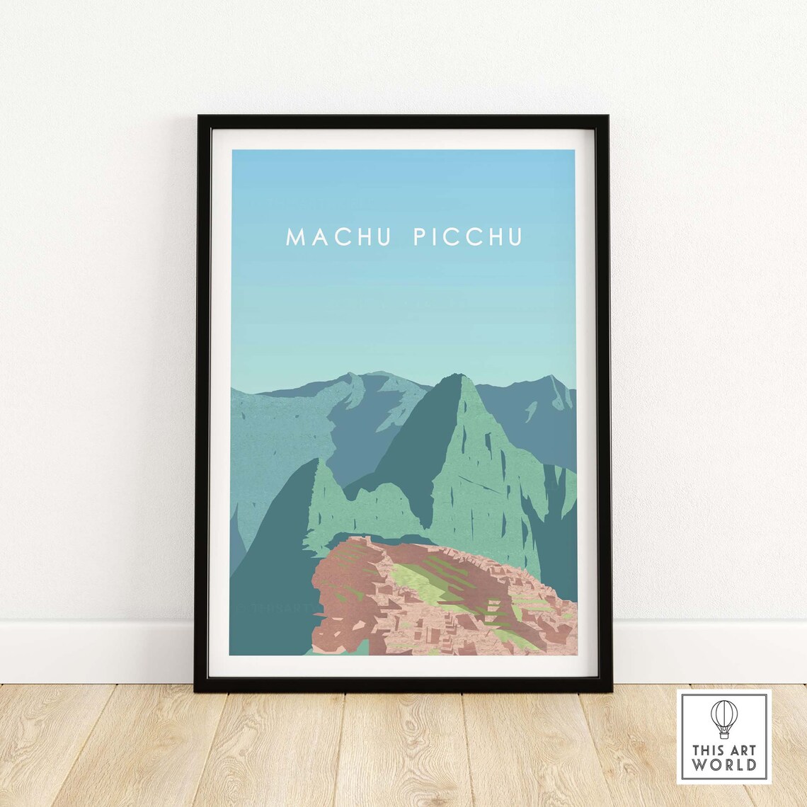 Machu Picchu Travel Poster, Peru Holiday Artwork