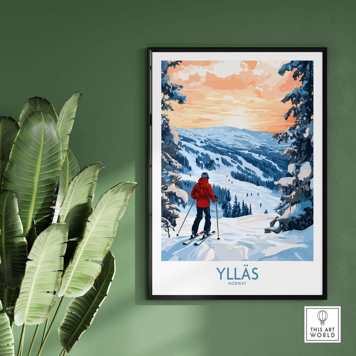 Ylls Ski Resort, Winter Sports Art Print - Image 2