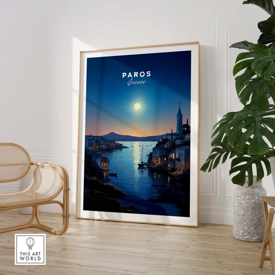 Paros Greece Travel Poster, Home Decor Art Print - Image 3