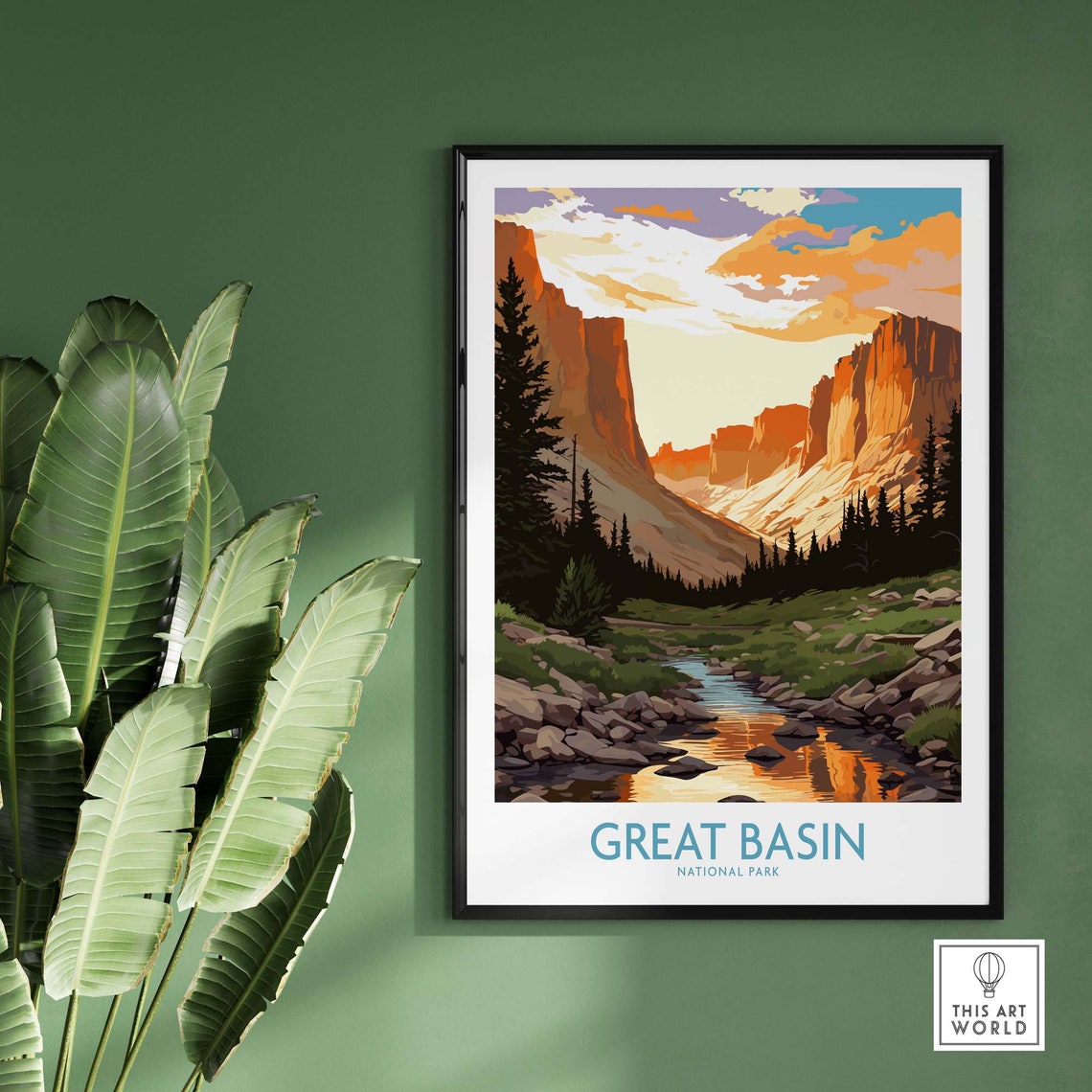 Great Basin National Park Mountain Stream Pine Canyon Poster - Image 2