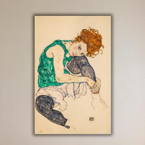 Egon Schiele Seated Woman Art Print, Expressionism