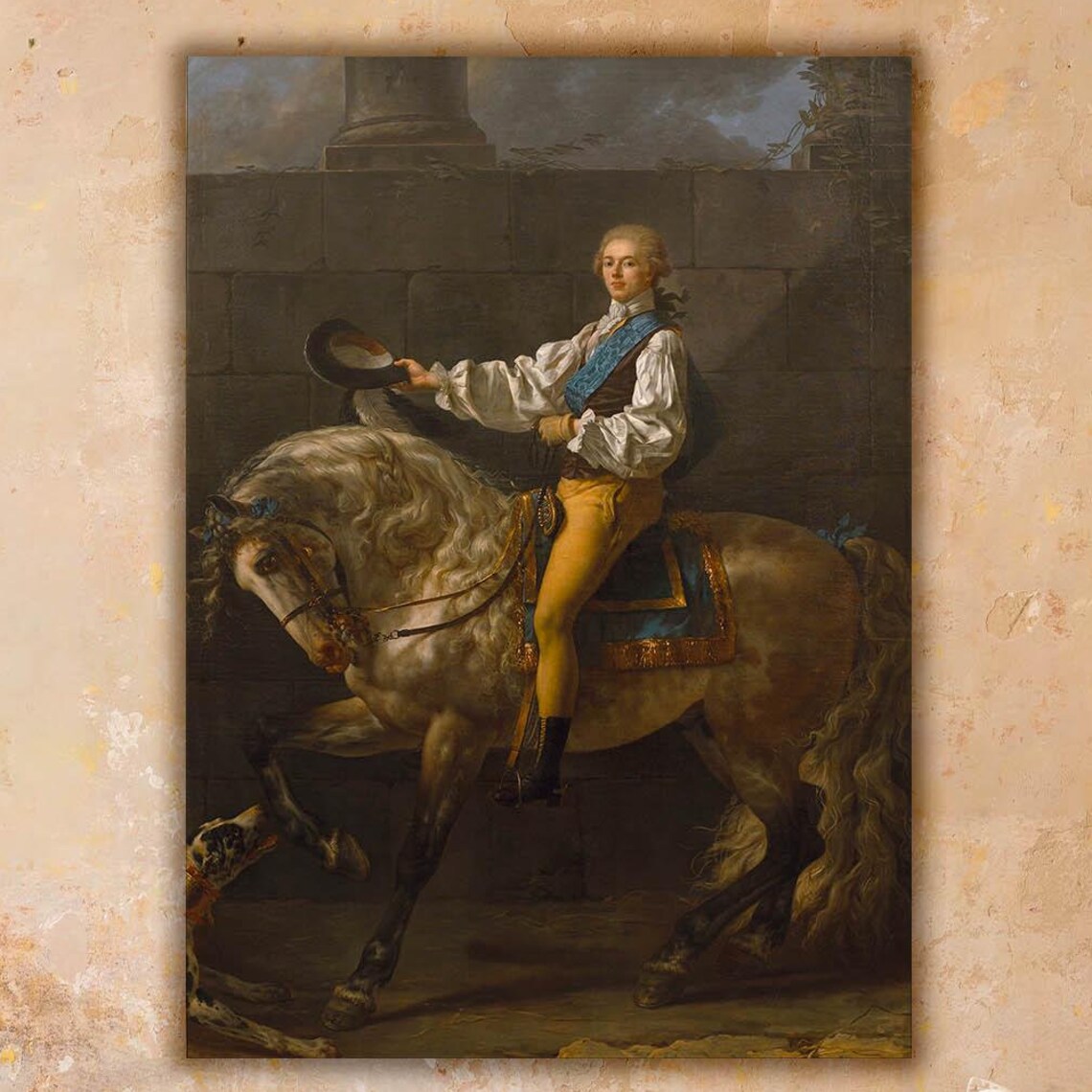 Jacques Louis David Equestrian Portrait Count Potocki 1781 Horse Poster