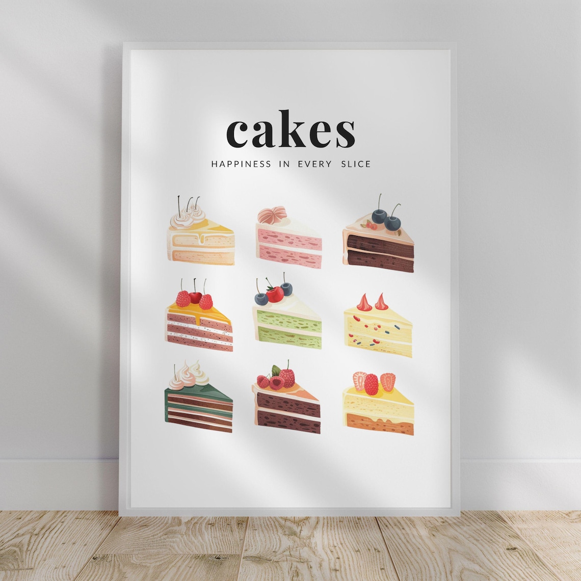 Trendy Cake Print Dessert Wall Art Afternoon Tea Print Cake Wall Art Modern Kitchen Wall Decor Cake Art Poster - Image 3