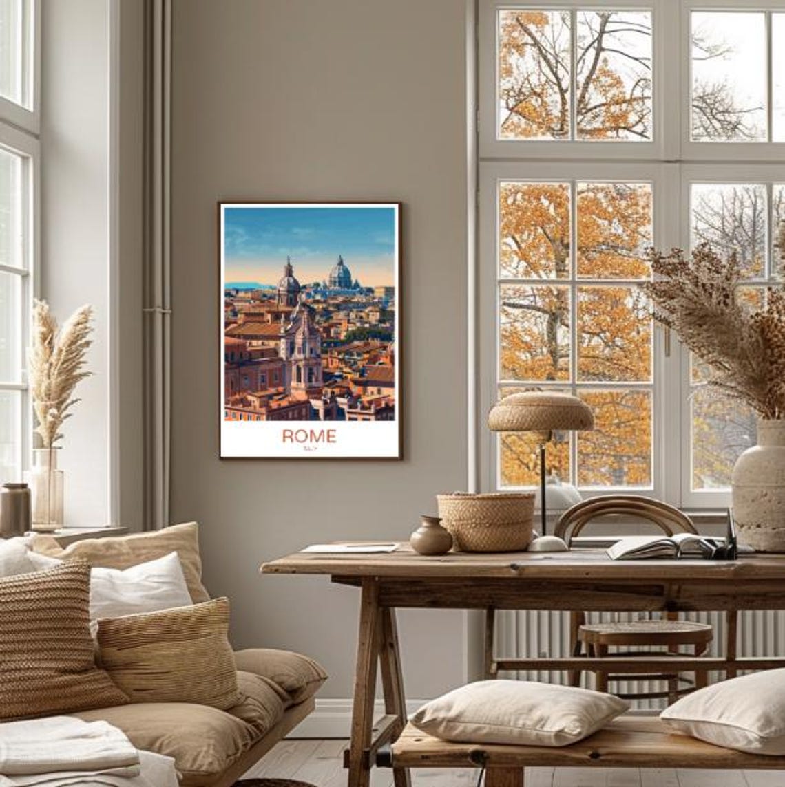 Eternal Rome Italy St Peter Dome Rooftops Cityscape Travel Poster - Image 4