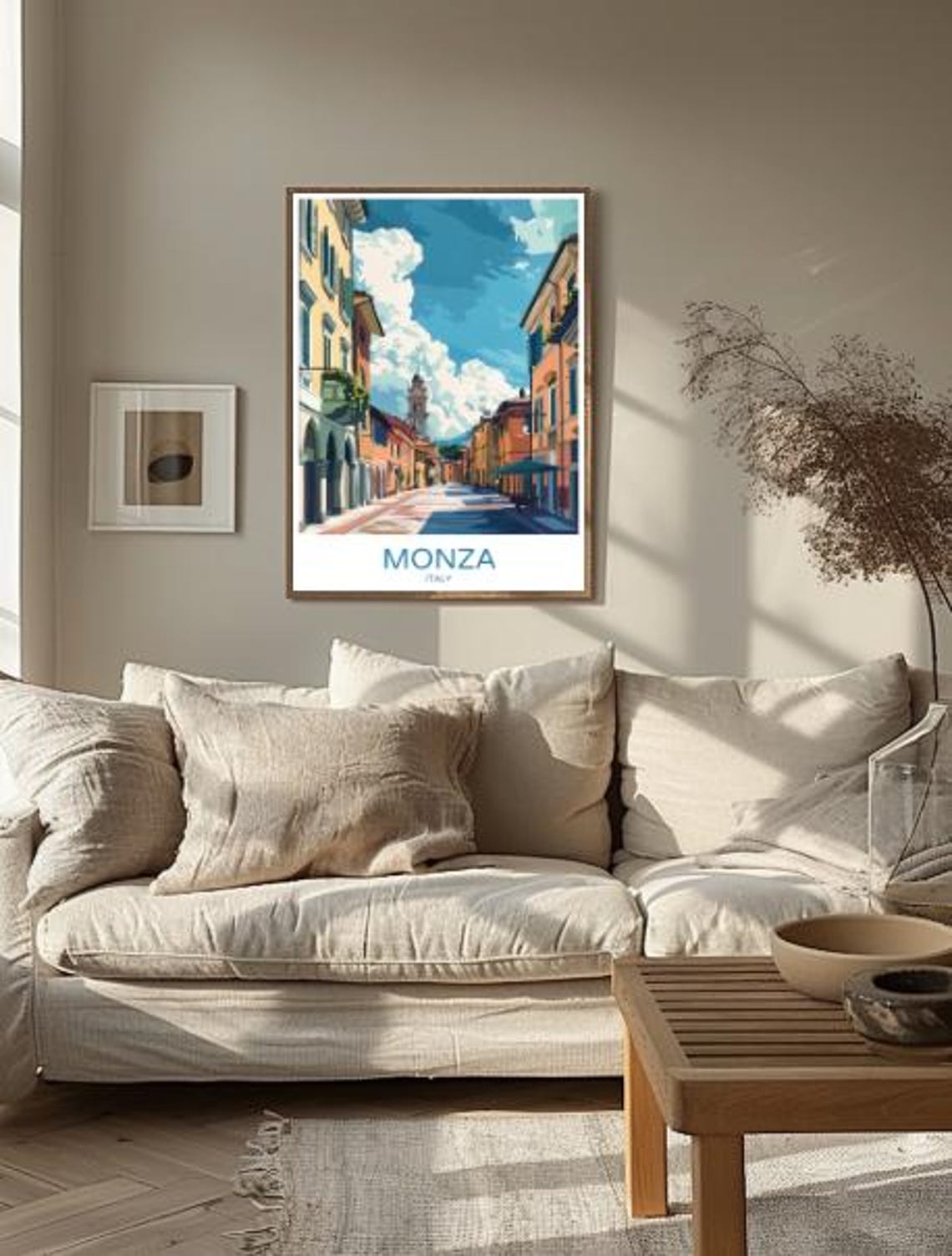 Monza Italy Travel Poster Vibrant Wall Art Of Monza Cathedral Royal Villa Italy Cityscape Print Italian Art Home Decor Travel Gift - Image 3