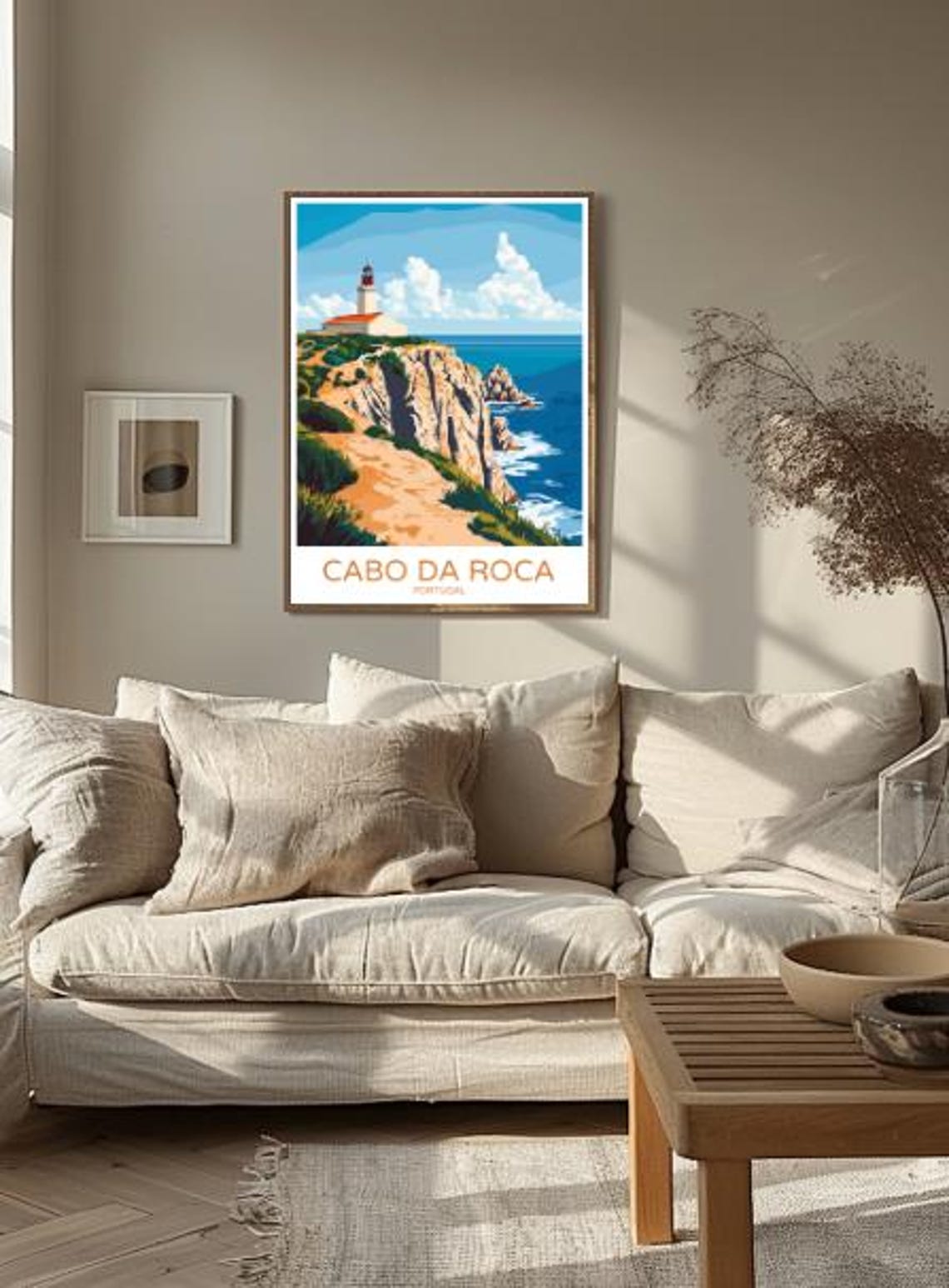 Cabo da Roca Portugal Lighthouse Over Dramatic Ocean Cliffs Poster - Image 2