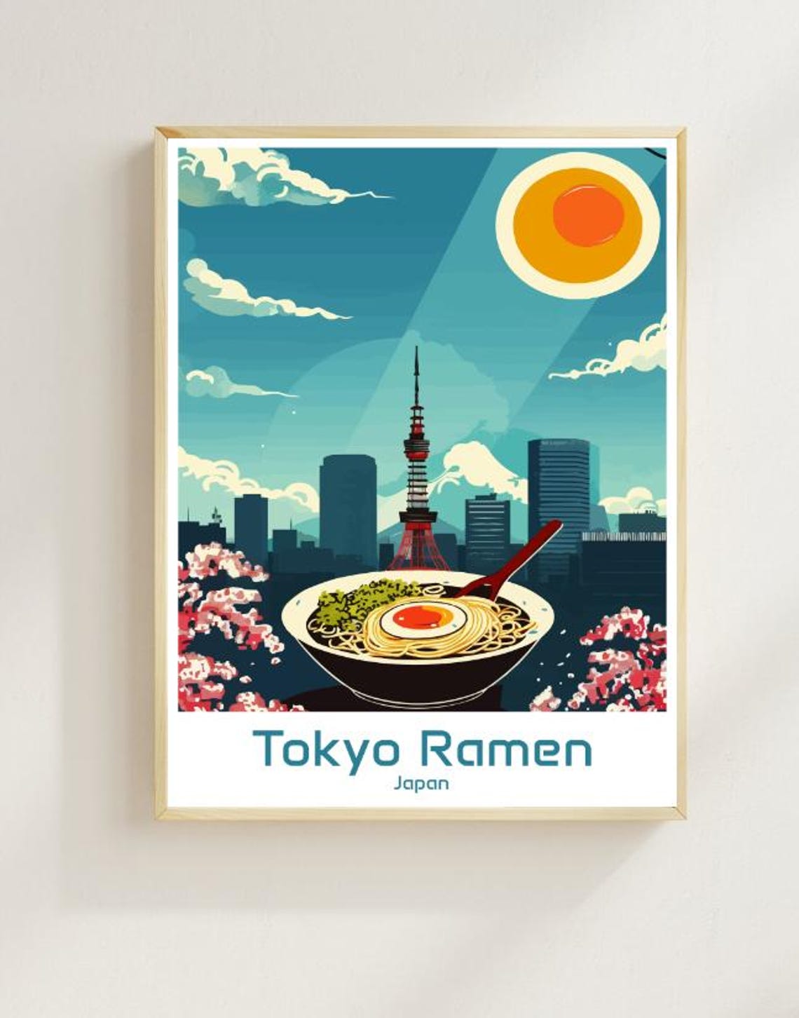Tokyo Japan Travel Posterauthentic Ramen Shop Wall Art Japanese Food Print Tokyo Street Scene Decor Asian Cuisine Artwork Japan Travel Gift