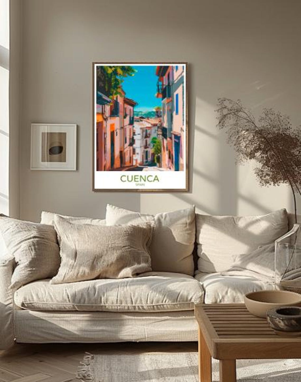 Cuenca Spain Charming Old Street Historic Vintage Travel Poster - Image 2