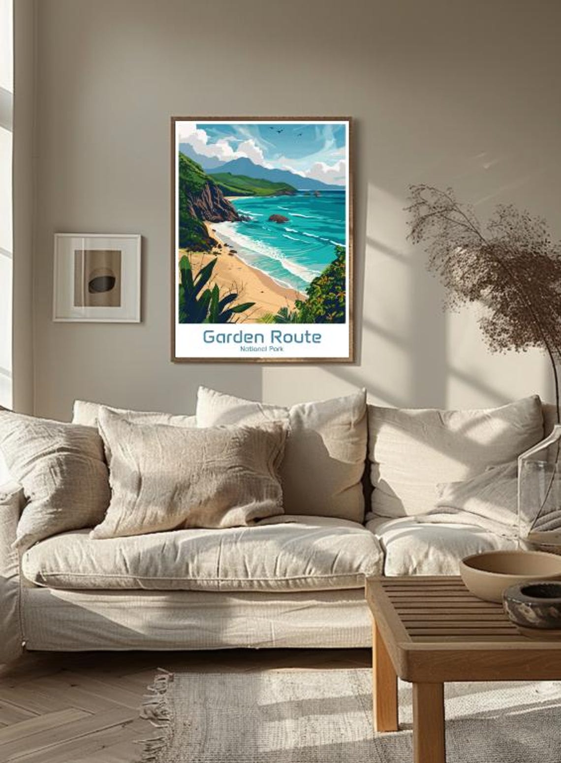 Garden Route National Park Coastal Cliffs Beach Travel Poster - Image 3