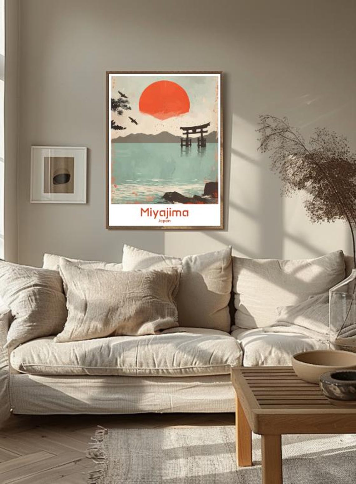 Miyajima Japan Itsukushima Floating Torii Gate Sunset Travel Poster - Image 3