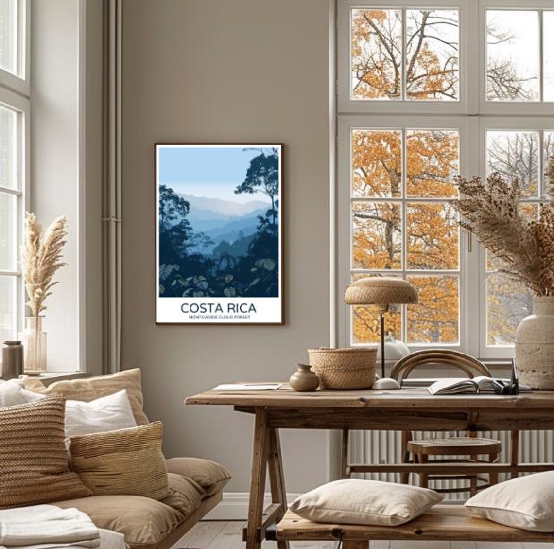 Monteverde Cloud Forest Costa Rica Misty Blue Jungle Travel Poster - Image 4