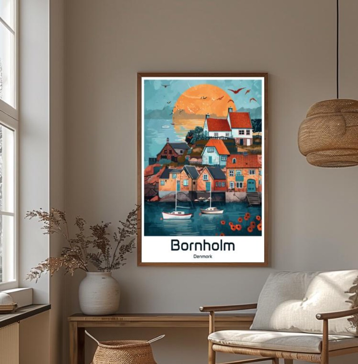 Bornholm Denmark Island Harbor Sunset Sailboats Baltic Poster - Image 4