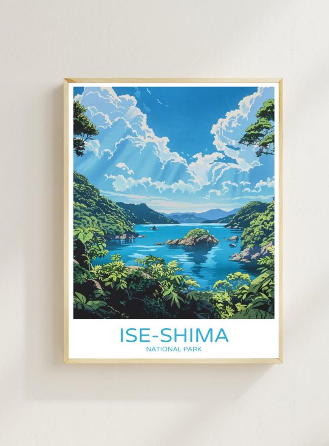 Ise-Shima National Park Japan Scenic Coastal Bay Island View Poster